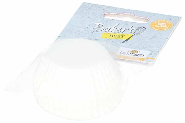 Bakers Best mini muffinvormen set van 75 wit Ø 4,5 x 2,5 cm