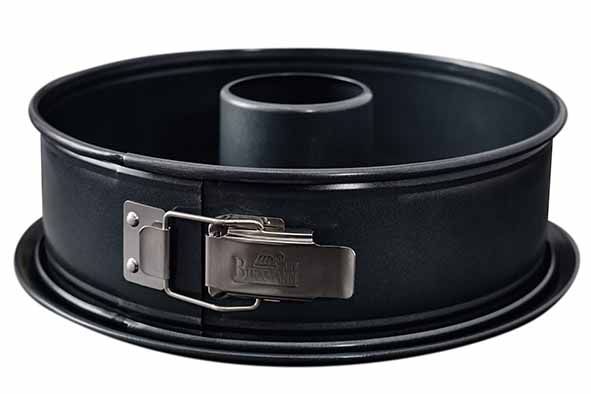 Premium Baking springvorm met 2 bodems, Ø 28 x H 9 cm, koolstofstaal, zwart