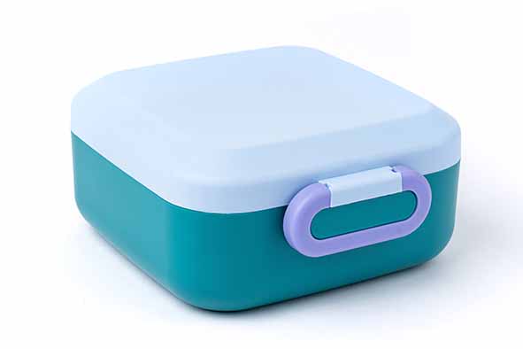 Rikko lunchbox lagoon sky 16,7 x 16,7 x H 8,1 cm avec 2 boîtes à snack