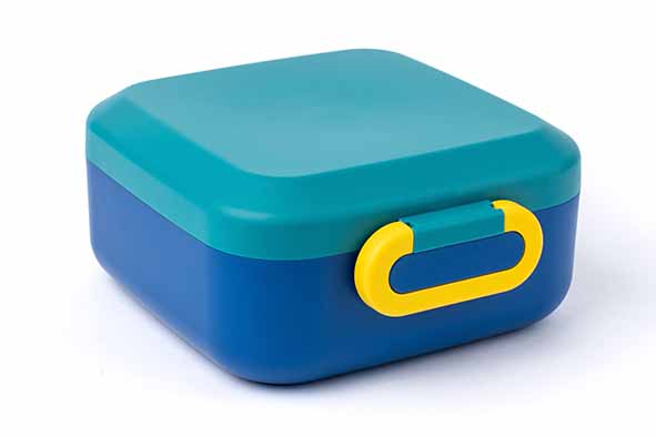 Rikko Lunchbox Midnight Lagoon 16,7 x 16,7 x 8,1 cm avec diviseur et 2 boîtes à snack