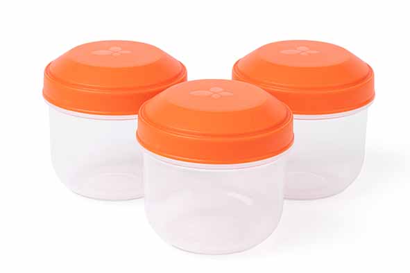 Rikko Snackbox Poppy 3er-Set Ø 7,7 cm x H 7,5 cm