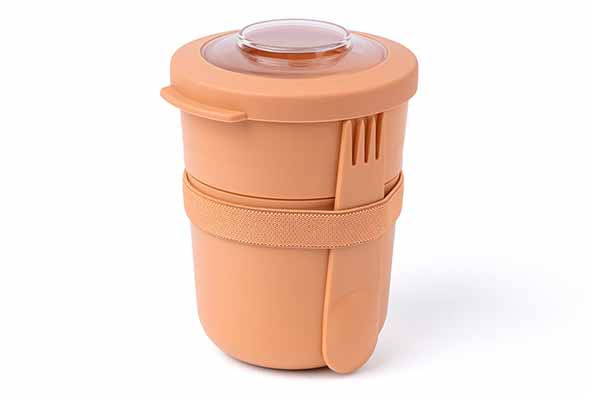 Tylla foodbowl duo 450 ml + 150 ml, perzik, Ø 10,4 x H 14,2 cm