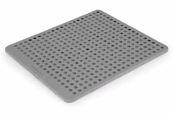 Waschbeckenunterlage 29,5 x 34 x 1 cm, grau