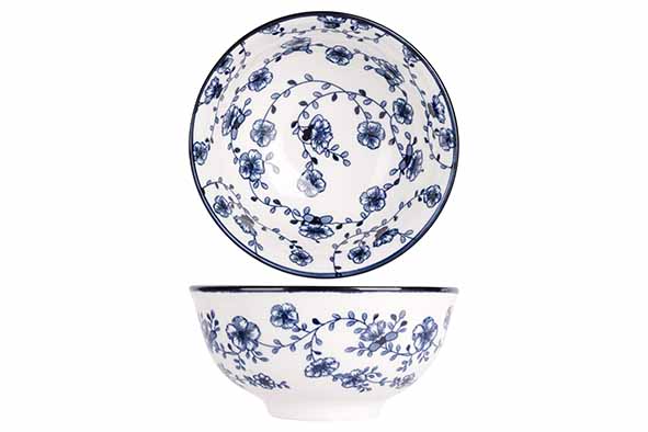 Flor Azul kommetje Ø 11,5 cm, set van 4