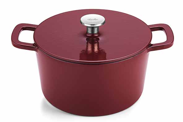 Moments Collection kookpot Burgundy Red D24 cm gietijzer