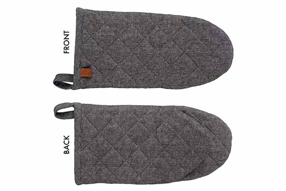 Stoff ovenwant black chambray 31 x 15,5 x 3 cm, katoen/polyester, zwart