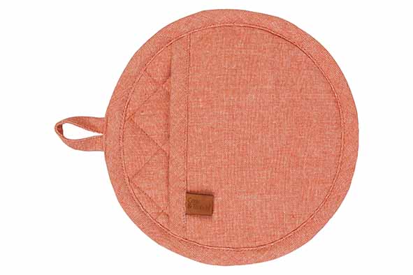 Stoff pannenlap Ø 20 cm, rustic, katoen/polyester
