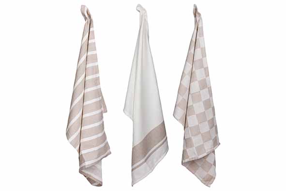 Stoff keukenhanddoek sand, set van 3 50 x 70 cm