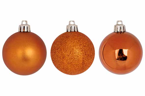 Kerstbal kaneel mix set van 12, Ø 6 cm