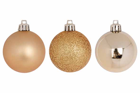 Christmas ball gold mix set of 12, Ø 6 cm