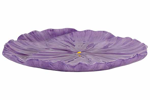 Bord Flower violet, set van 4, dolomiet, 20 x 21 x 3 cm