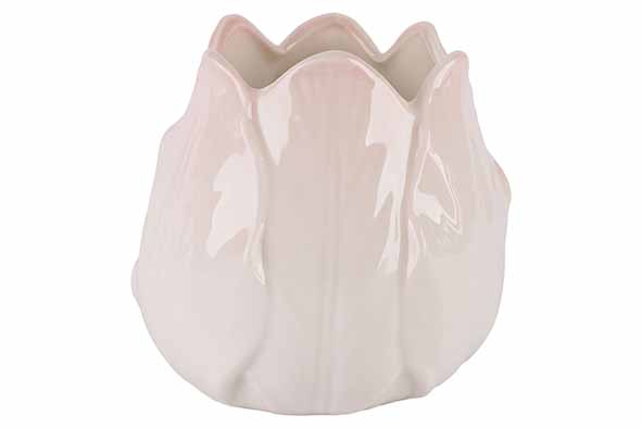 Tulip Blumentopf rosa 14 x 14 x 17 cm Keramik