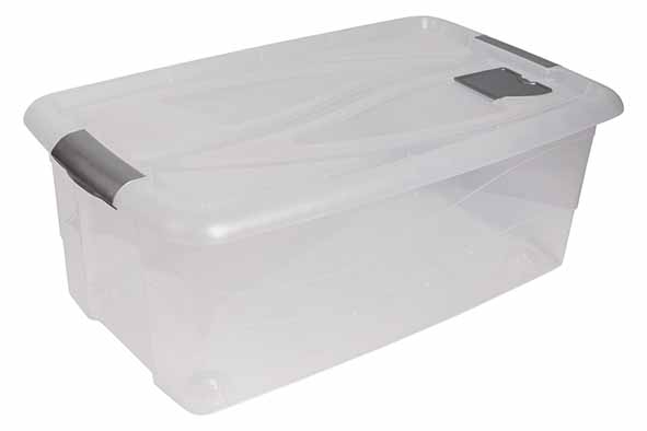 Pisa opbergbox met wielen transparant 65 l 45,2 x 75 x 28 cm