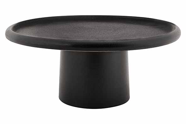 Ellips Tortenschüssel mit Fuß schwarz, Ø 26 cm