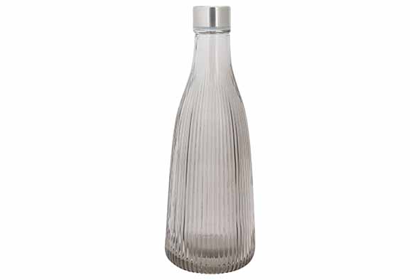 Atla Flasche 1 l smokey grey mit Deckel, Ø 10,1 x 28 cm
