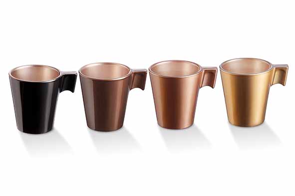 Flashy espressocups set van 4, assorti, glas, 80 ml, Ø 5,9 cm, 18,9 x 7,5 x 6,6 cm