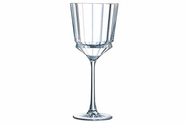 Macassar wijnglazen 250 ml, set van 4, Ø 8,3 x H 19,7 cm
