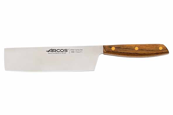 Nordika Usuba Messer 175 mm braun Holz und Edelstahl