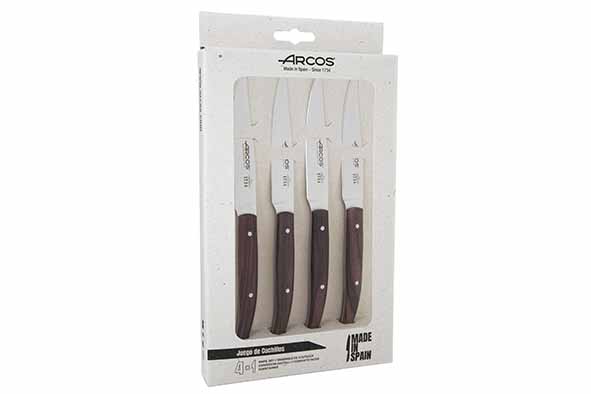 The Origin Steakmesser 130 mm 4er-Set Palisander-Holzgriff