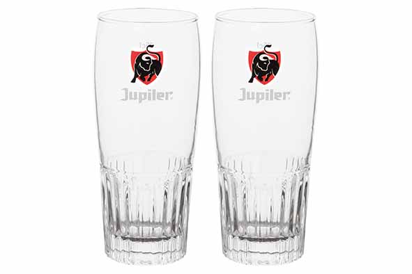 Jupiler glas 25 cl, set van 2, in geschenkdoos