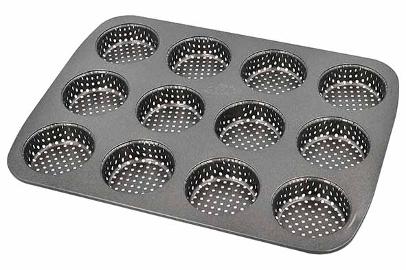 Laib & Seele bakplaat voor 12 mini burgerbroodjes, geperforeerd, 29 x 22 x 2 cm
