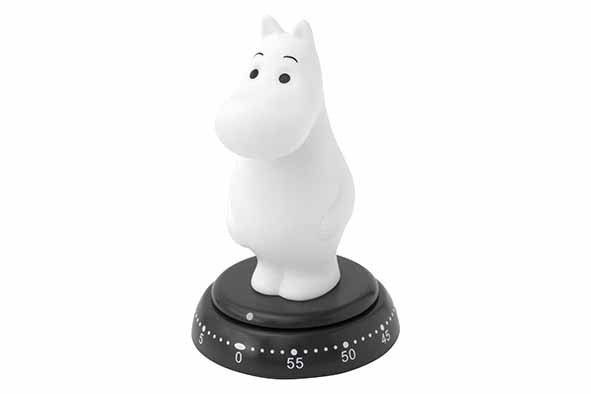 Kookwekker nijlpaard Moomin wit zwart Ø 7,9 x h 12,5 cm