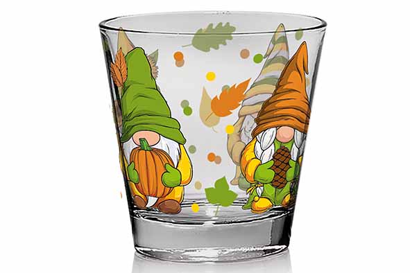 Autumn Gnome tumbler 25 cl set van 3 Ø 8,6 x h8,7 cm