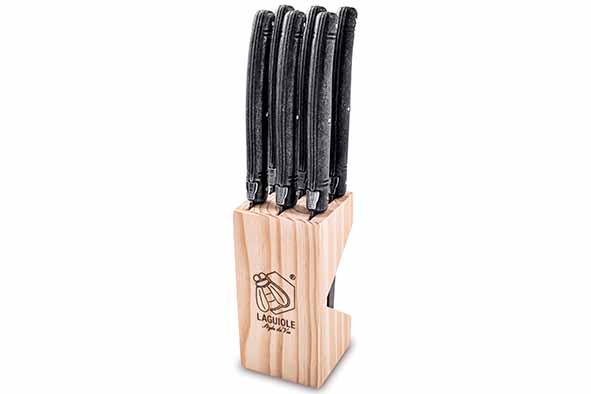 Premium Line steakmes set van 6 black stonewash