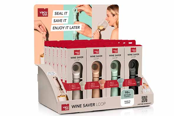 Wine Saver Loop Thekendisplay, 24er-Set, 4 Farben