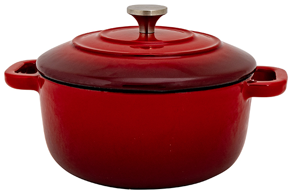 Fontestic mini stoofpot traditional red, gietijzer, Ø 12 cm, 0,5 l
