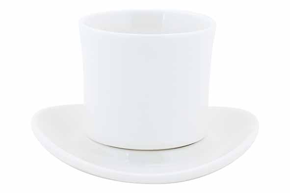 Chapeau espresso tas en ondertas, 90 ml, set van 2, 11,5 x 11 x 8,7 cm