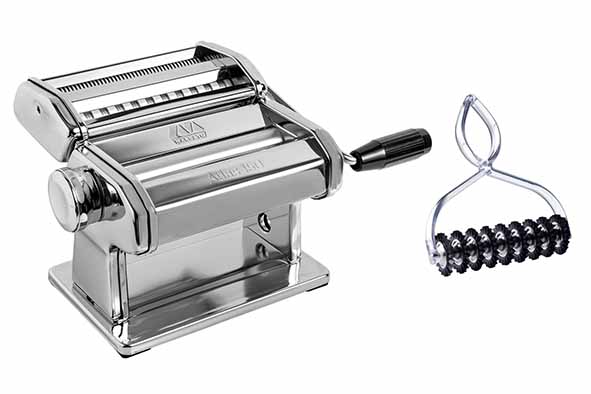 Atlas 150 classic pastamachine met pasta bike, transparant, set van 2
