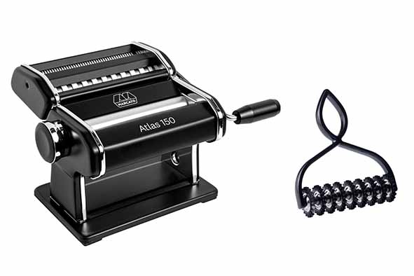 Atlas 150 machine à pâtes avec pasta bike, noir, lot de 2