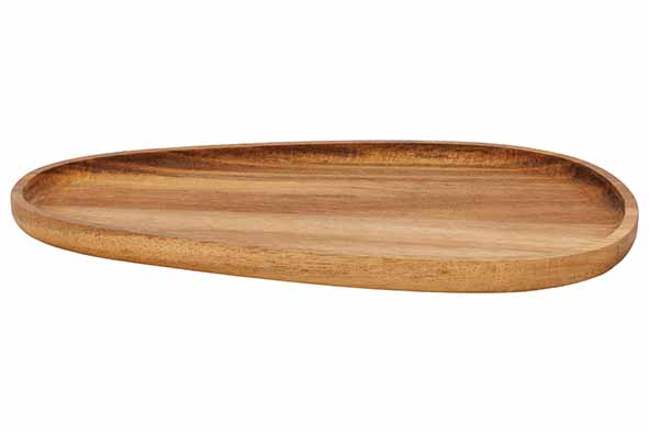 PRESENTATIEBORD OVAAL 25X15CM ACACIA