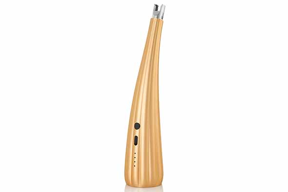 Arc elektrische aansteker goud Ø 4,8 x H 21,3 cm - incl. laadkabel