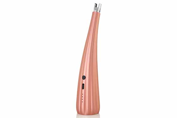 Arc elektrische aansteker roze Ø 4,8 x H 21,3 cm