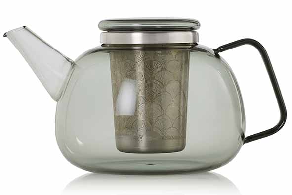 Yuna theepot 1,6 l grijs met filter H 14 cm