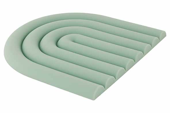 Silicone Selection Topfuntersetzer Silikon Grün 15 x 15 x 1 cm