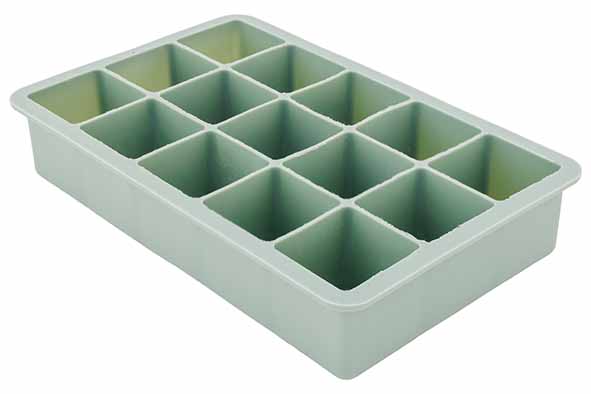 Silicone Selection moule à glaçons silicone vert 15 cubes 18,3 x 11,5 x H3,5 cm