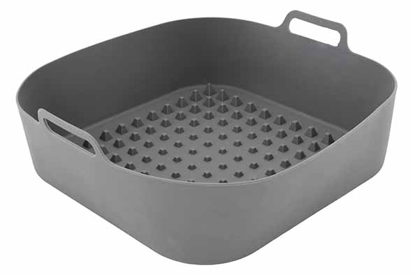 Silicone Selection airfryer mandje donkergrijs 22 x 21 x 7,5 cm