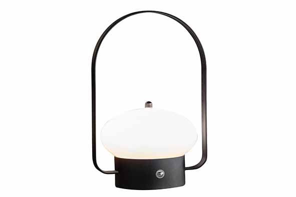 Tafellamp Barcelona, LED, dimbaar, aluminium, zwart-wit, 11 x 8 x 20 cm