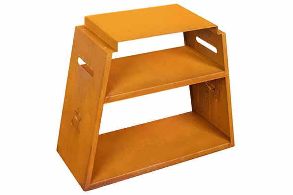 Onderstel voor Urban BBQ, cortenstaal, roest, 68 x 30 x 56 cm