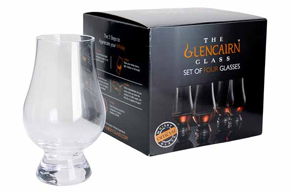 Glencairn whisky proefglas 20 cl, set van 4 geschenkdoos