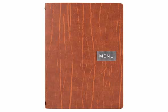 Ruga menuhouder A5 bruin 25,5 x 17,5 x 1,5 cm leder