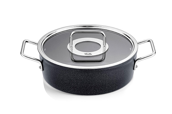 Adamant kookpot 24 cm 3,1 l antraciet aluminium, glazen deksel