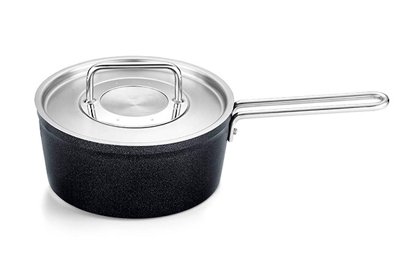 Adamant sauspan 16 cm 2 l antraciet aluminium, roestvrijstalen deksel