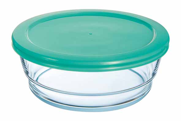 Eat & Joy doos rond 1,35 l turquoise Ø 19,3 cm