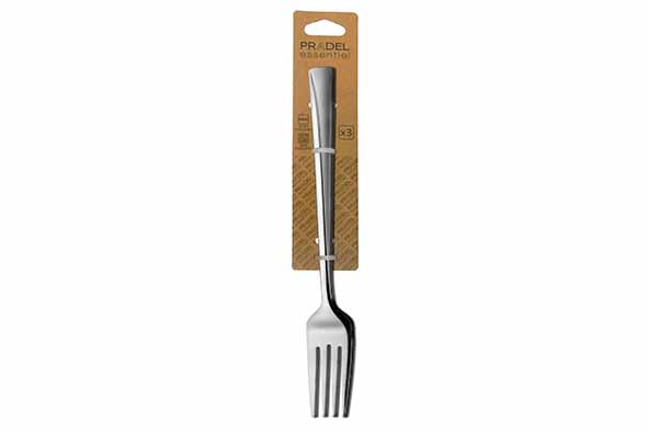 Pradel Essentiel Absolu tafelvork set van 3, zilverkleurig