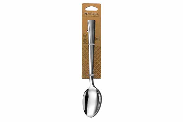 Pradel Essentiel Absolu tafellepel set van 3, roestvrij staal, zilver
