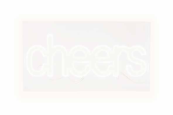 Letterdeko Cheers LED USB weiß, Acryl, 23 x 4 x 13 cm